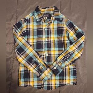 Boy's Long Sleeve Plaid Button Up Shirt 👕 Size S-5/6